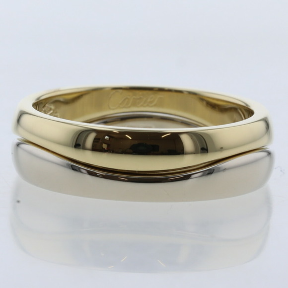 CARTIER Ring Love Me Double B47868400 K18 White Gold Yellow No. 10 Ladies - Picture 2 of 10
